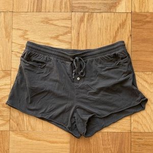 Aerie Gray Boxer Pajama Shorts